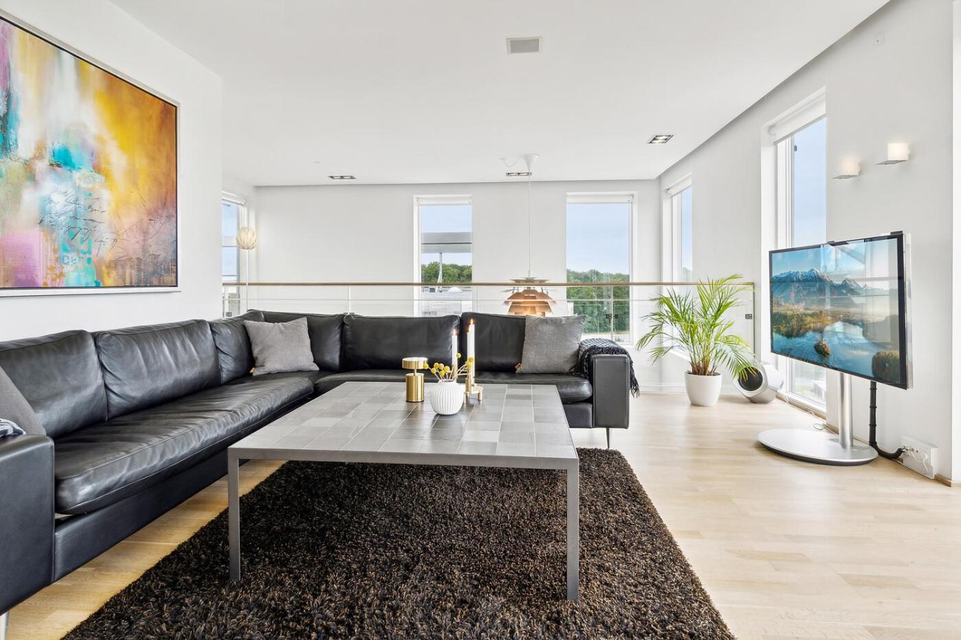 Lejlighed I Penthouse Med Fire Terrasser Balkoner Og En Fantastisk Udsigt Over Havn Odense